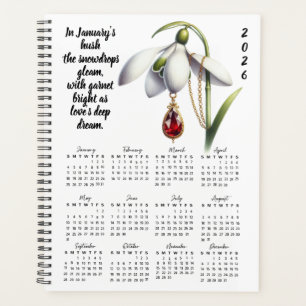 Snowdrop & Garnet January Verse – 2026 Planner
