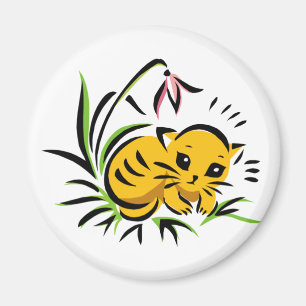 Snowdrop Kitty Magnet