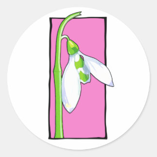 Snowdrop pink Sticker