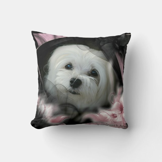 Snowdrop the Maltese Cushion (Front)