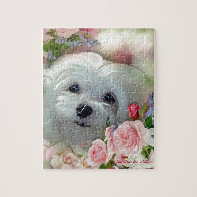Snowdrop the Maltese Jigsaw Puzzle (Vertical)