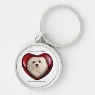 Snowdrop the Maltese Keychain
