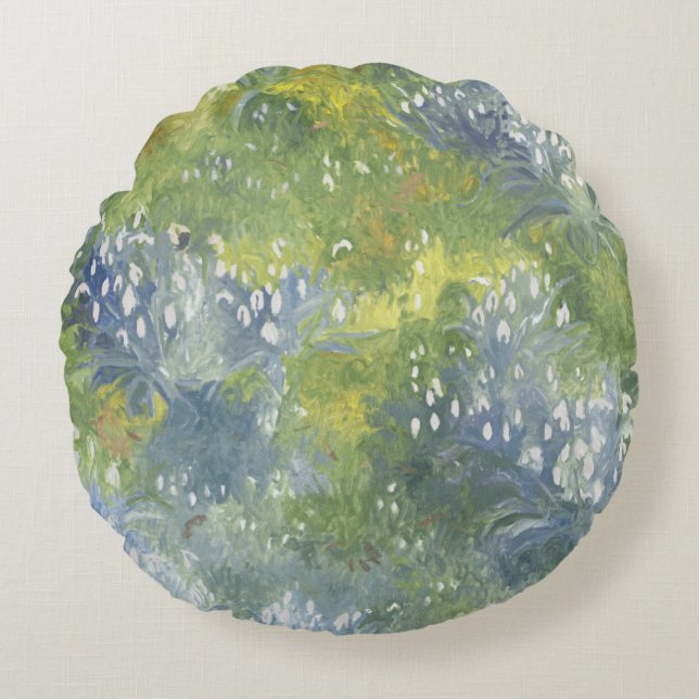 Snowdrops 2014 round cushion (Front)