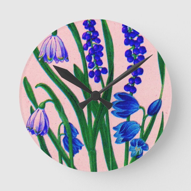 snowdrops and scilla round clock (Front)