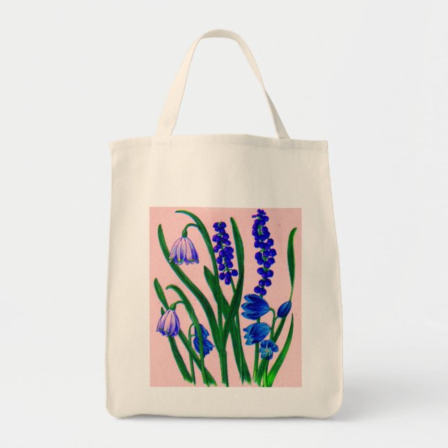 snowdrops and scilla tote bag (Front)