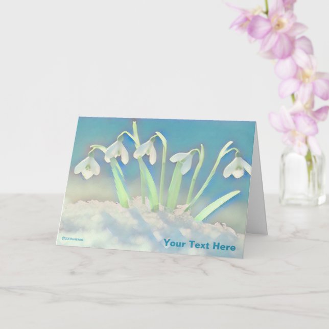 Snowdrops Blue Card (Orchid)