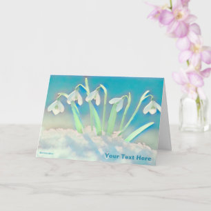 Snowdrops Blue Card