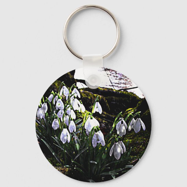 Snowdrops by River Hafren Keychain (Front)