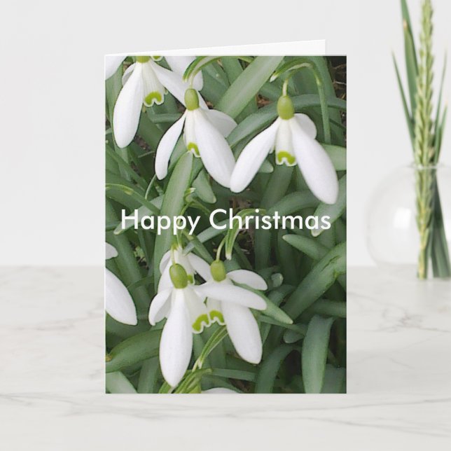 Snowdrops Christmas Card (Front)