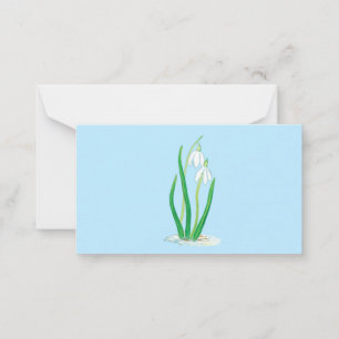 Snowdrops (Galanthus nivalis) Early Spring Flowers Card