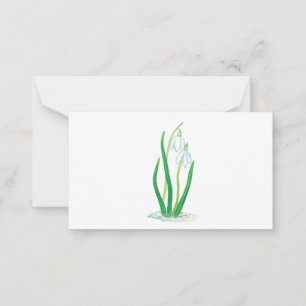 Snowdrops (Galanthus nivalis) Early Spring Flowers Card