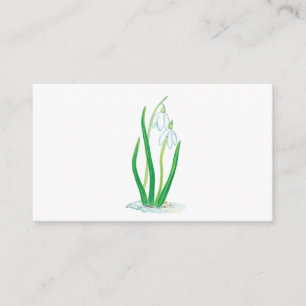 Snowdrops (Galanthus nivalis) Early Spring Flowers Enclosure Card