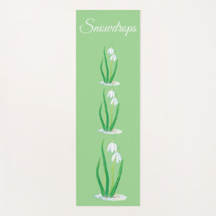 Snowdrops (Galanthus nivalis) Personalised Yoga Mat