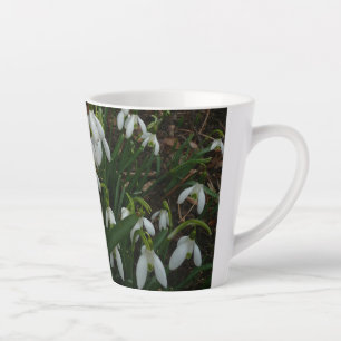 Snowdrops I (Galanthus) White Spring Flowers Latte Mug
