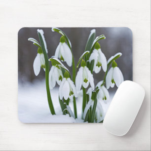 Snowdrops In Snow Mouse Mat