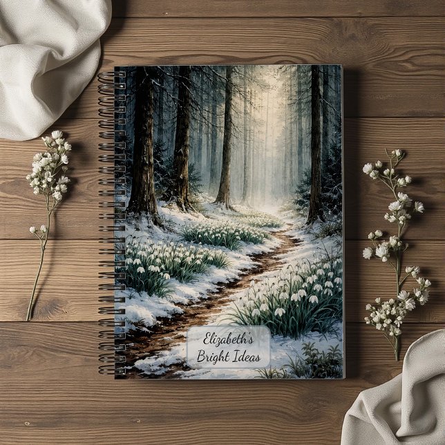 Snowdrops in Winter Forest Notebook (Creator Uploaded)