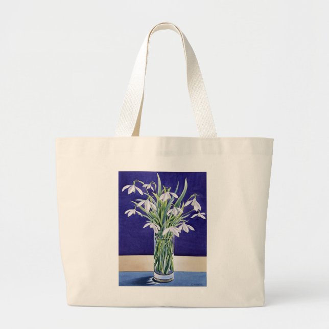 Snowdrops Large Tote Bag (Front)