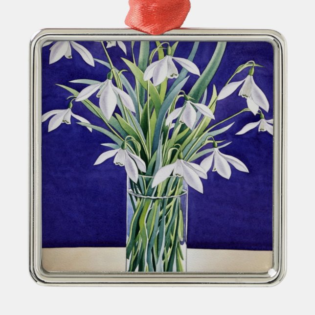 Snowdrops Metal Tree Decoration (Front)