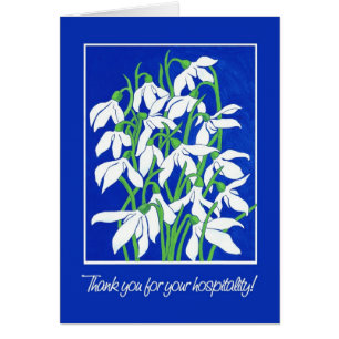 Snowdrops on Blue Thanks for Hospitality