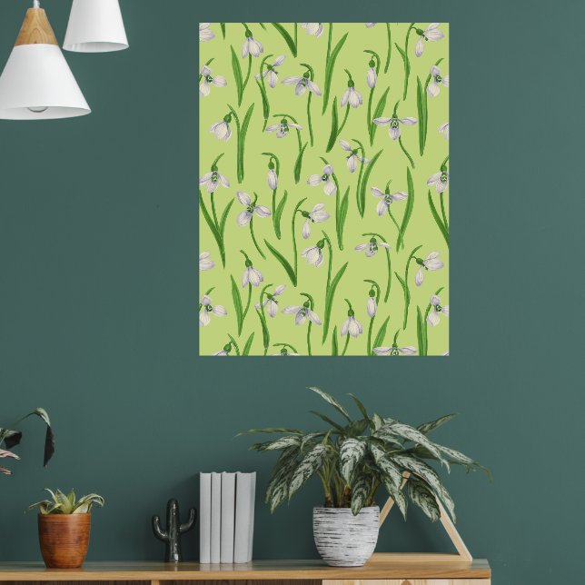 Snowdrops on honey dew poster (Living Room 1)