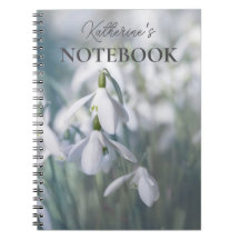 Snowdrops Personalised Notebook