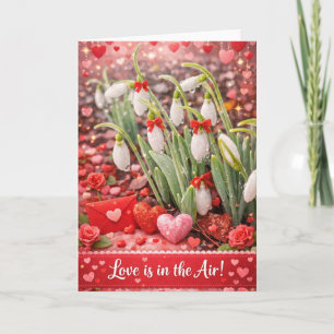 Snowdrops Romantic Valentine's Day Card
