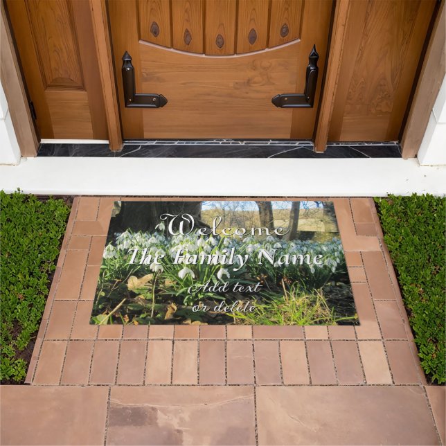 Snowdrops Under an English Yew Tree - Doormat (Outdoor)