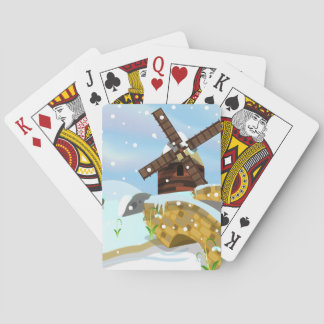 Snowdrops windmill playing cards