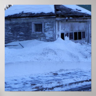 Snowed In Garage Poster