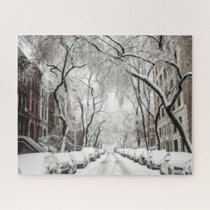 Snowed In In The City Jigsaw Puzzle