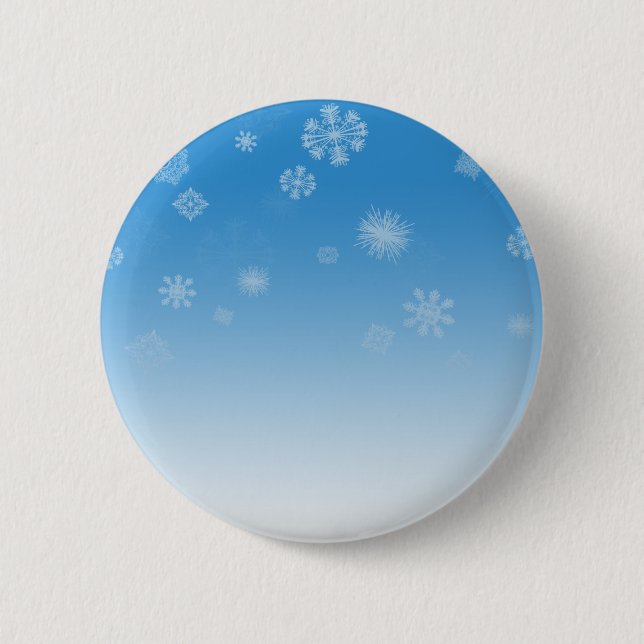 Snowfall 6 Cm Round Badge (Front)