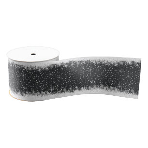 Snowfall and Snow Borders Christmas ID728 Grosgrain Ribbon