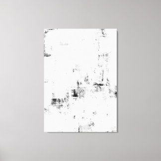 'Snowfall' Black and White Abstract Art Canvas Print