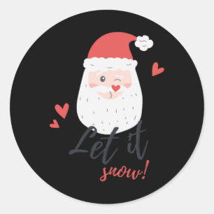 Snowfall  classic round sticker