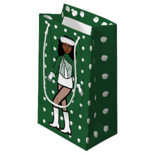 Snowfall Dancer Green Small Gift Bag