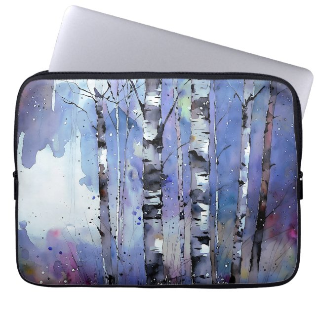 Snowfall in the Enchanted Birch      Laptop Sleeve (Front)