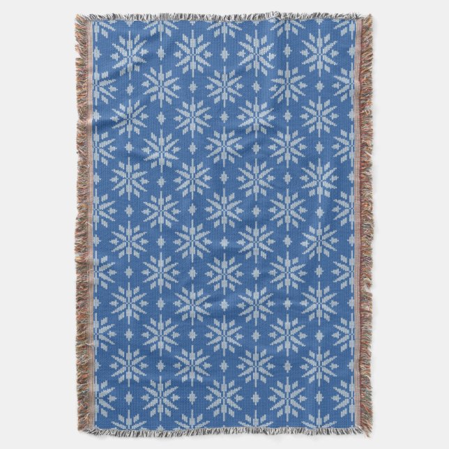 Snowfall Knit Throw Blanket (Front Vertical)