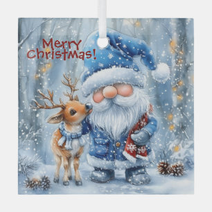 Snowfall & Scarlet Threads Glass Tree Decoration