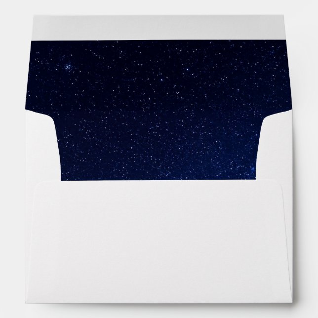 snowfall scenery winter wedding envelope (Back (Bottom))
