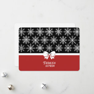 Snowfall & Sentiment in Scarlet Holiday Card