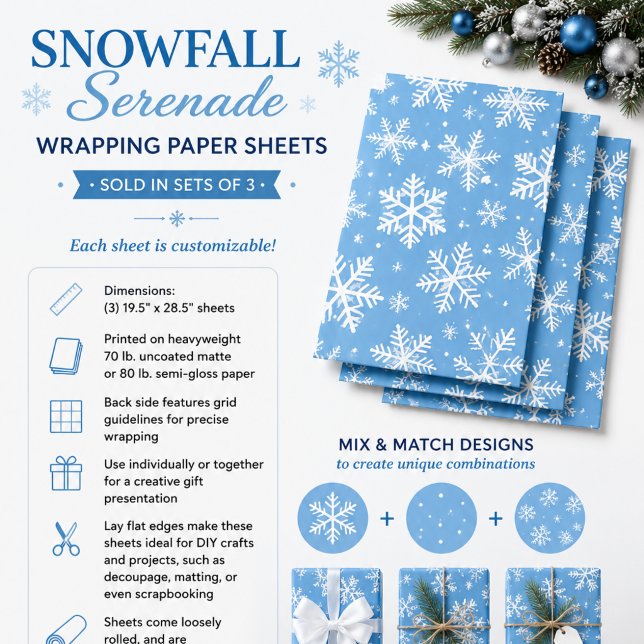 Snowfall Serenade Wrapping Paper Sheet (Creator Uploaded)