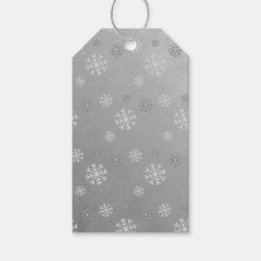 Snowfall Silver Gift Tag
