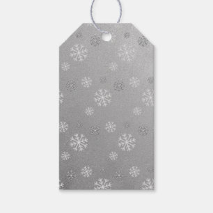 Snowfall Silver Gift Tag