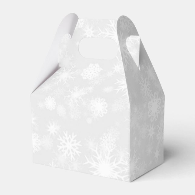 Snowfall White Favour Box (Back Side)