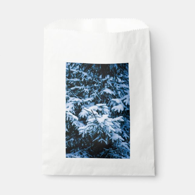 Snowfall Winter Christmas Tree Favour Bags (Front)