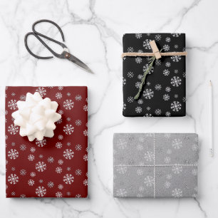 Snowfall Winter Christmas Wrapping Paper Sheet