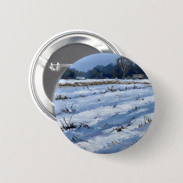 Snowfield 6 Cm Round Badge (Front & Back)