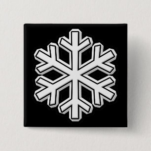 Snowflake 15 Cm Square Badge