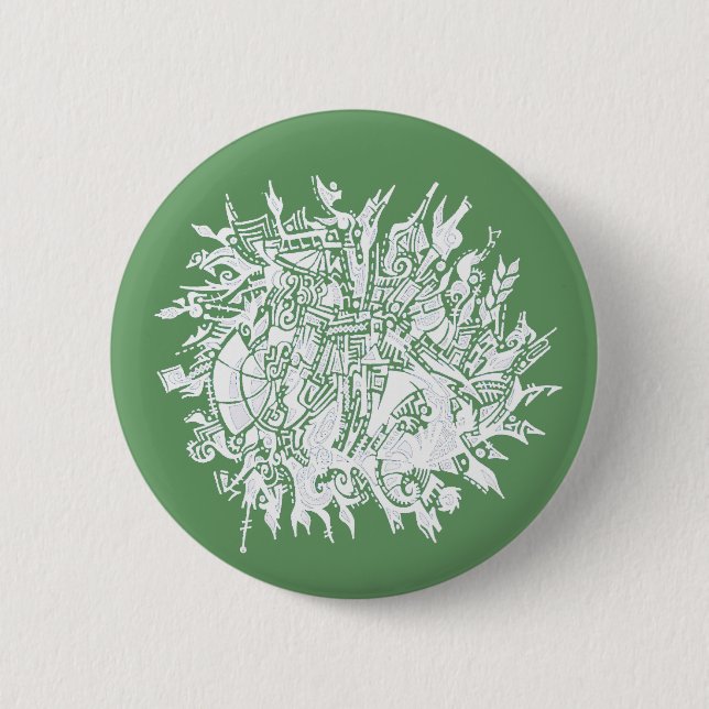 SnowFlake 1 6 Cm Round Badge (Front)