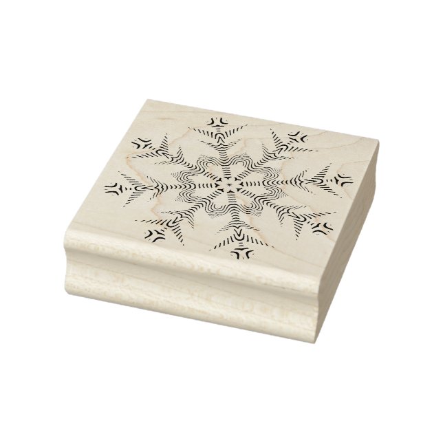 Snowflake 4 geometric pattern art stamp (Stamp)